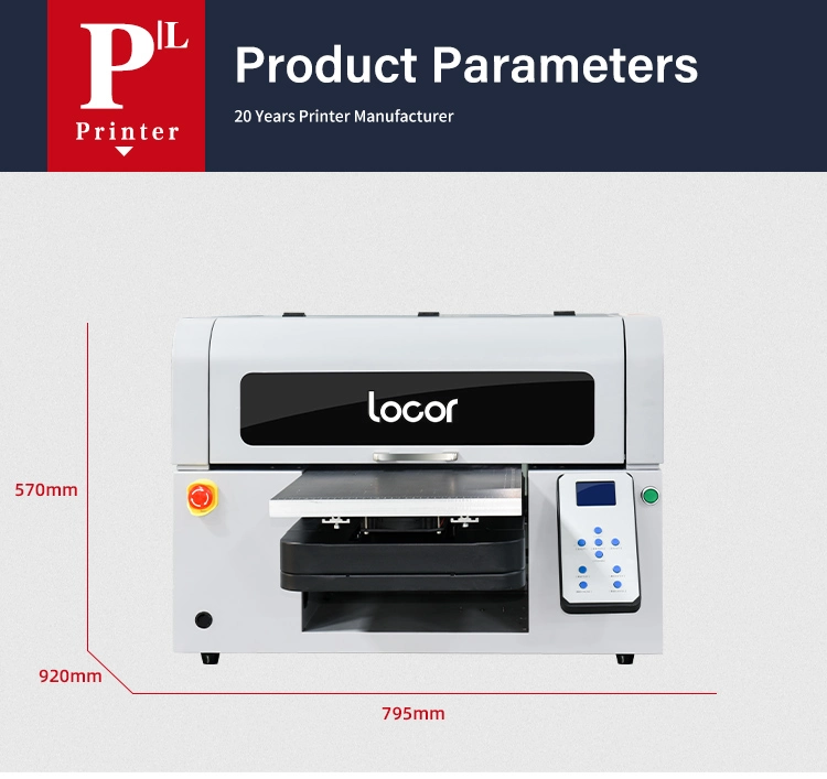 Locor UV A3 Digital UV Flatbed Dtf Printer Printing label Sticker Printer