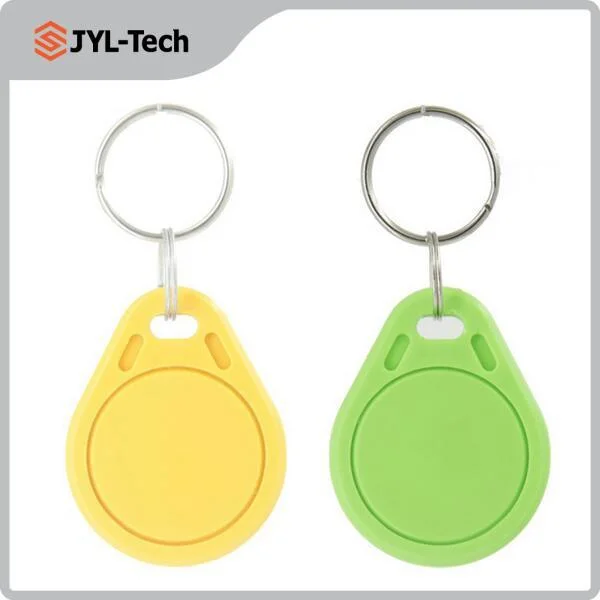 Free Sample 13.56MHz NFC Chip ABS Custom Colorful RFID 125kHz Tk4100 NFC F08 Access Control Keyfob Chain Tag