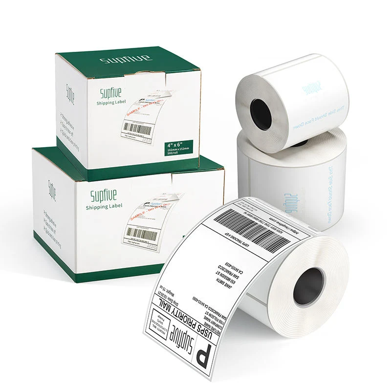 Factory Price 4X6 Waterproof Barcode Scale Supermarket Shipping Label Sticker Adhesive Direct Thermal Paper Label