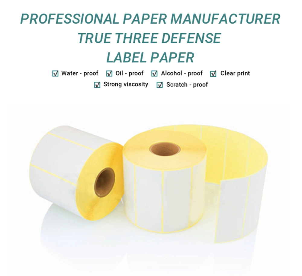 Factory Custom Blank Self Adhesive Waterproof Barcode Sticker Printer 40mm X 30mm Direct Thermal Blank Label Roll