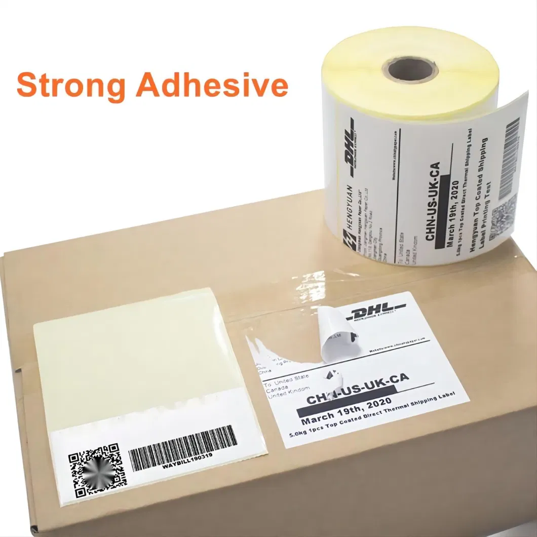 Self Adhesive Label Paper Jumbo Roll Shipping Label Printer 4X6 Direct Thermal Paper Label