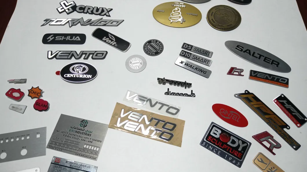 Custom Metal Nameplate Tag Label with Digital Graphic Overlay