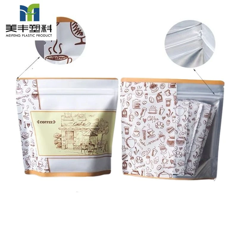 Custom Label Eco Plastic Bag Doypack Stand up Pouch Blender Bar Ground Coffee Stick Pack Packaging