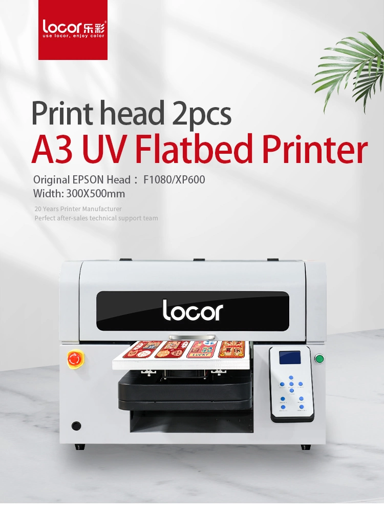 Locor UV A3 Digital UV Flatbed Dtf Printer Printing label Sticker Printer