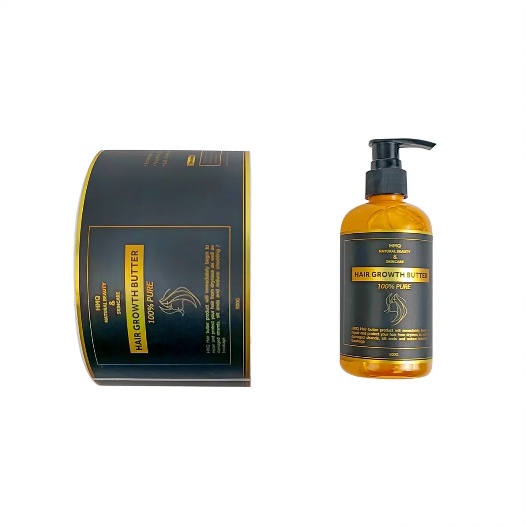 Custom Luxury Waterproof Label Personal Care Packaging Bottle Eco-Friendly Gold Foil Sticker