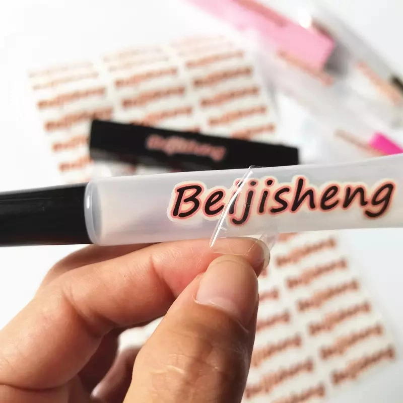 Custom Luxury Brand Waterproof UV 3D Lip Gloss Private Names Transfer Printing Vinyl Sticker Labels for Lipgloss Tubes Packaging