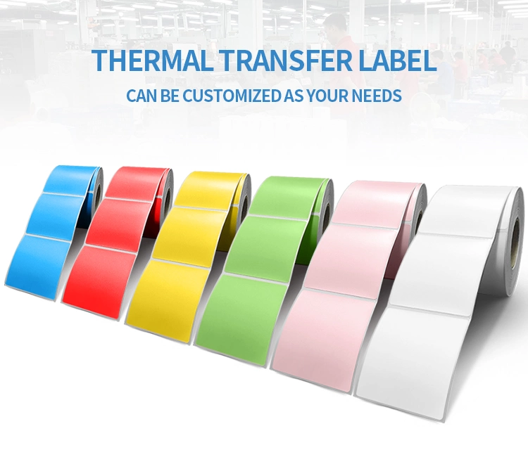 Custom Colorful Shipping Label Direct Thermal Transfer Paper Semi Gloss Label Direct Barcode Label