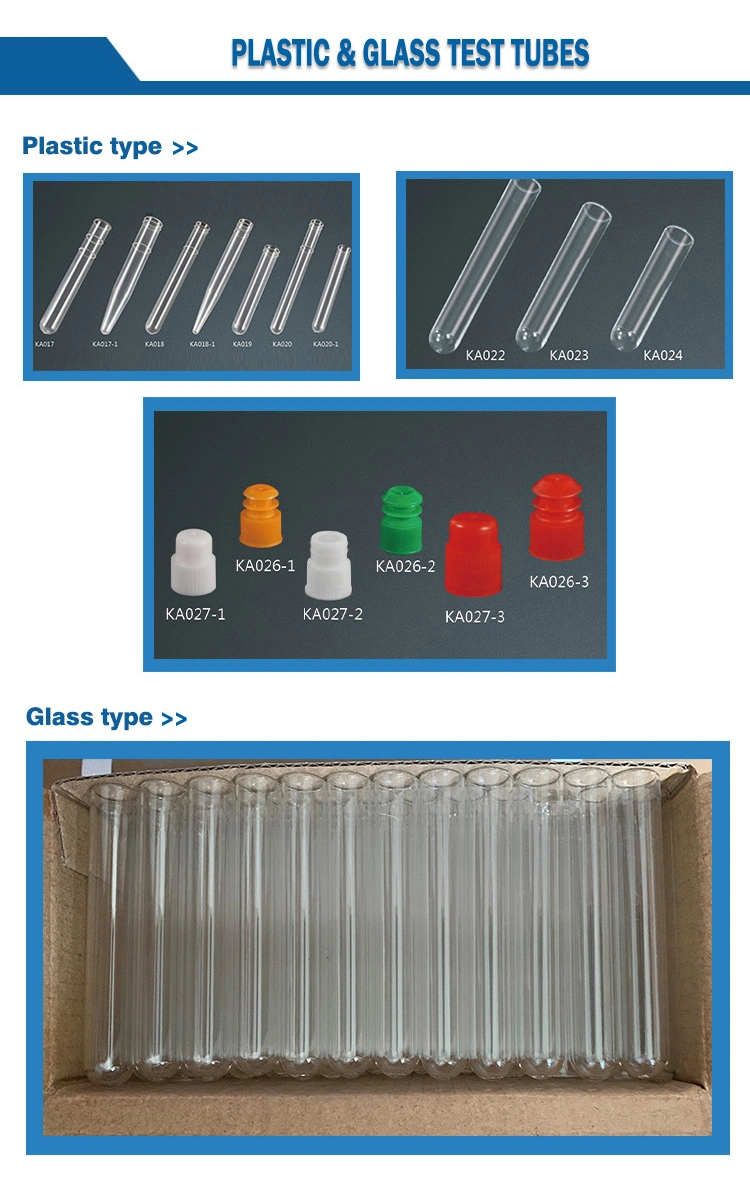 Hot Sale High Quality Laboratory Disposable Sterile Plastic/Glass Test Tubes