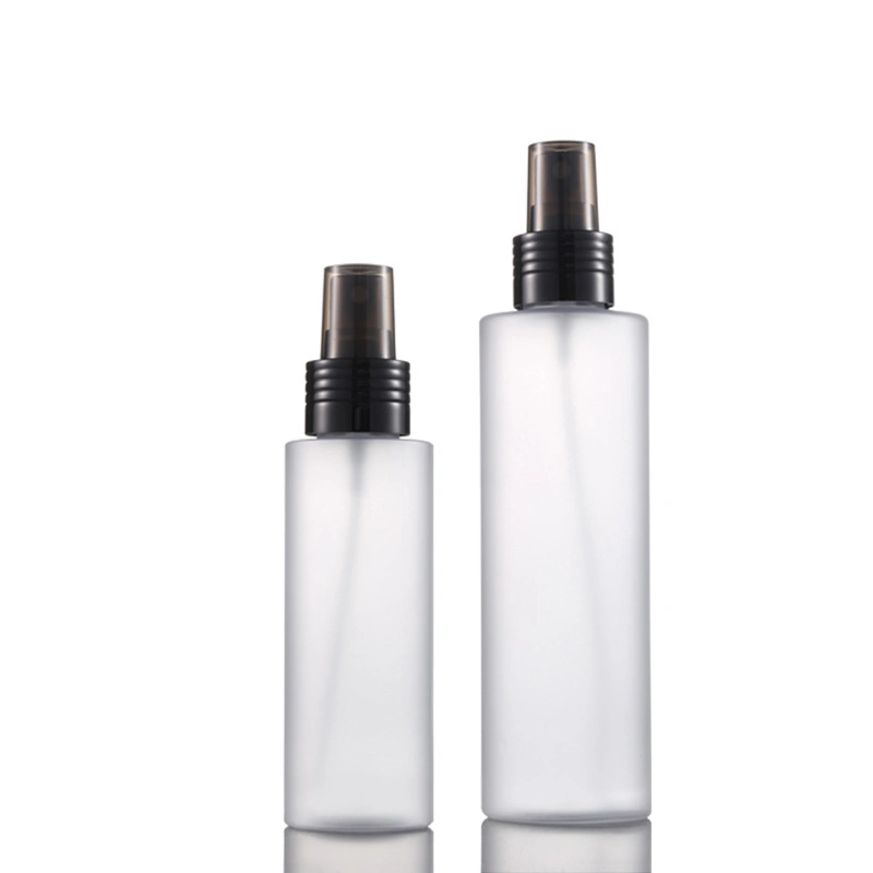 Top Sale 100ml Clear Frosted Pet Lotion Container Screw Top Cap Toner Bottle Cosmetic Liquid Soap Plastic Bottles with White Lid