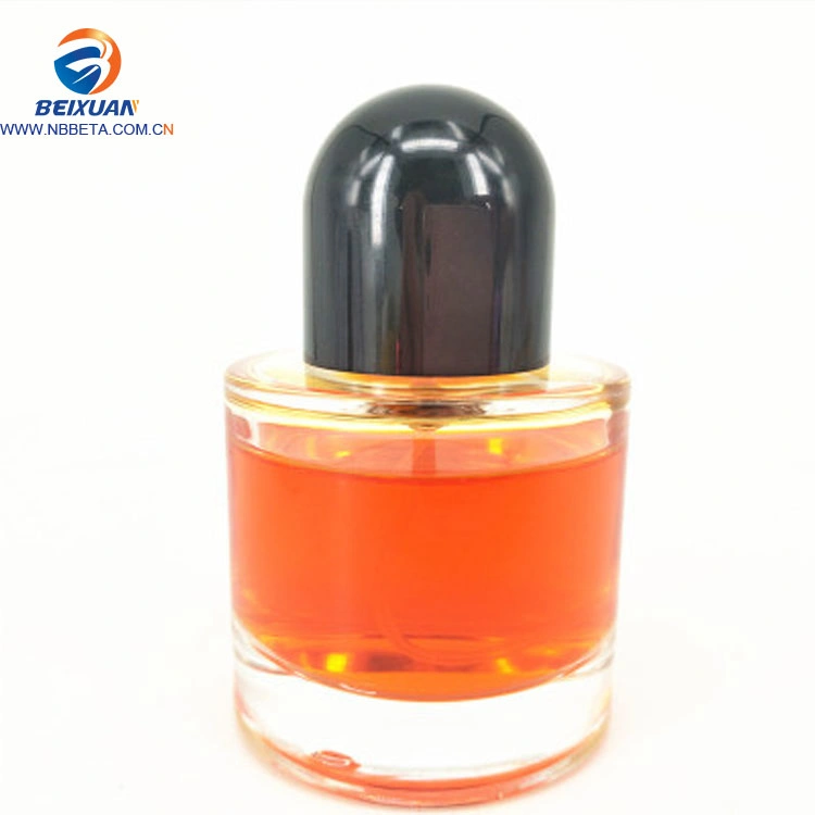 50ml Thick Clear Empty Round Glass Perfume Bottle Custom Label