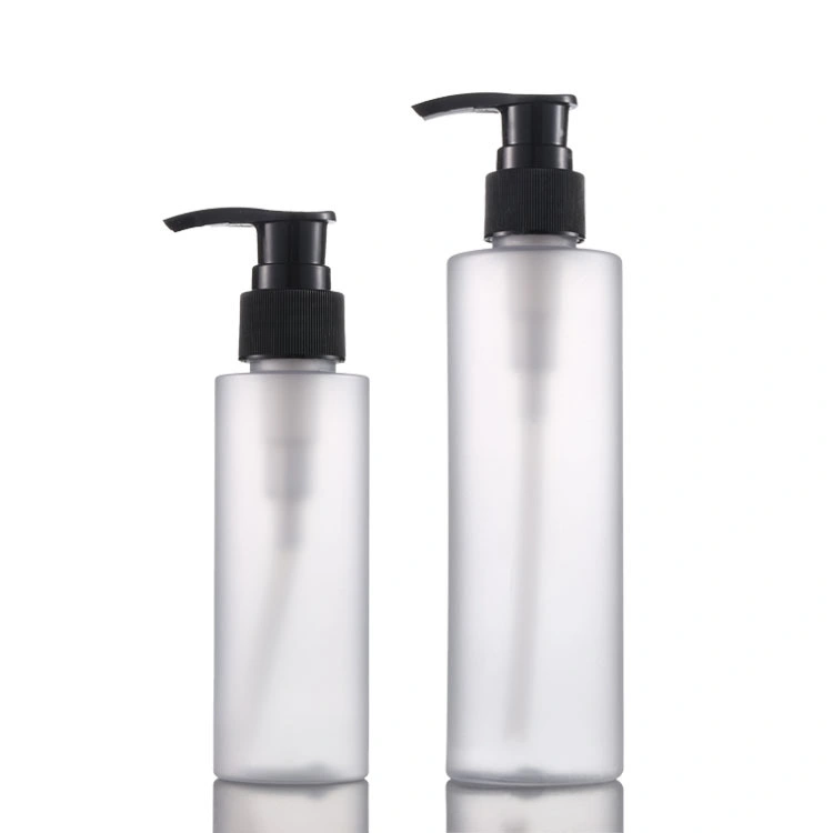 Top Sale 100ml Clear Frosted Pet Lotion Container Screw Top Cap Toner Bottle Cosmetic Liquid Soap Plastic Bottles with White Lid