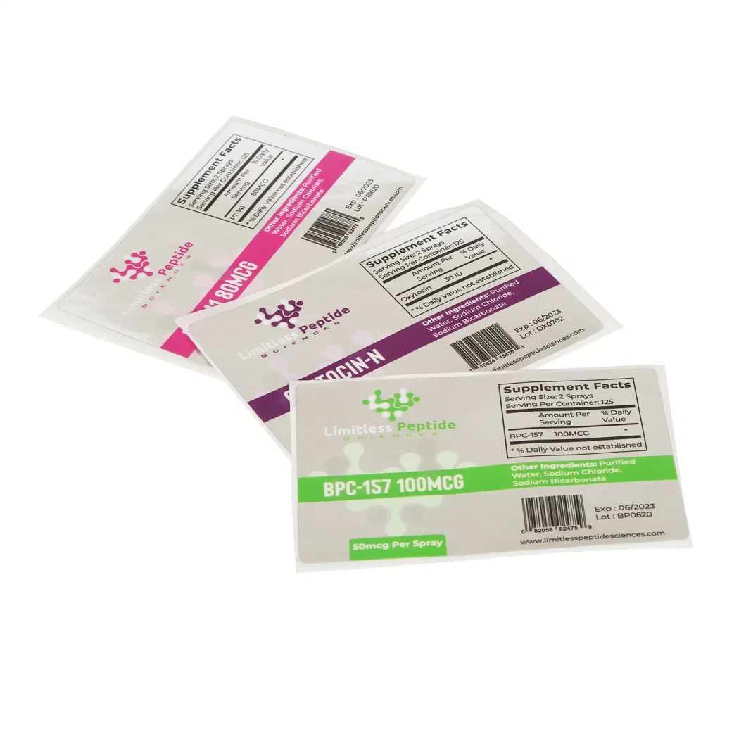 Pharmaceutical Vial Printed Screen Void Craft Sticker Label