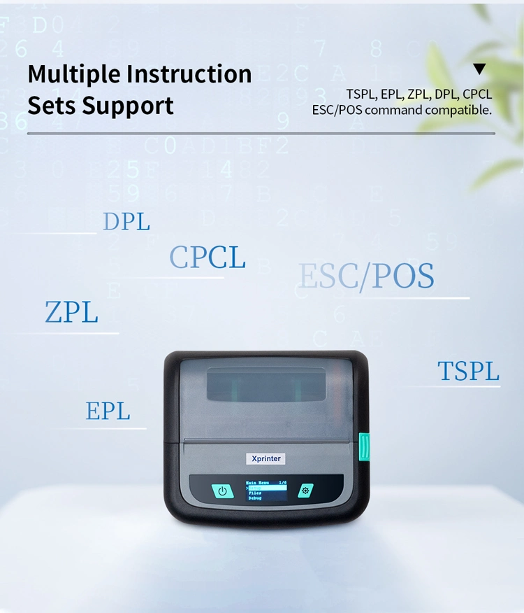 Xprinter XP-P441B 4inch Mini Impresora USB+Bluetooth Portable Direct Thermal Label Printer