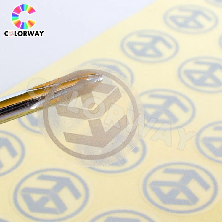 Custom Design Colorful Printing Transparent Plastic Self Adhesive Label