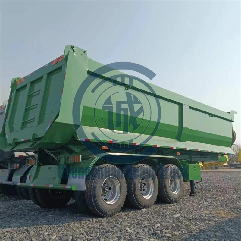 China Factory 3/4 Saf Axles 45 Tons 60 Tons 80 Tons Customization Service Air Suspension/ Steel Plate Axles Dump Semi Trailer Tipper Trailer