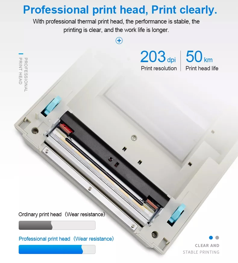 110mm USB Bluetooth Sticker Printing Machine POS Industrial Thermal Label Printer