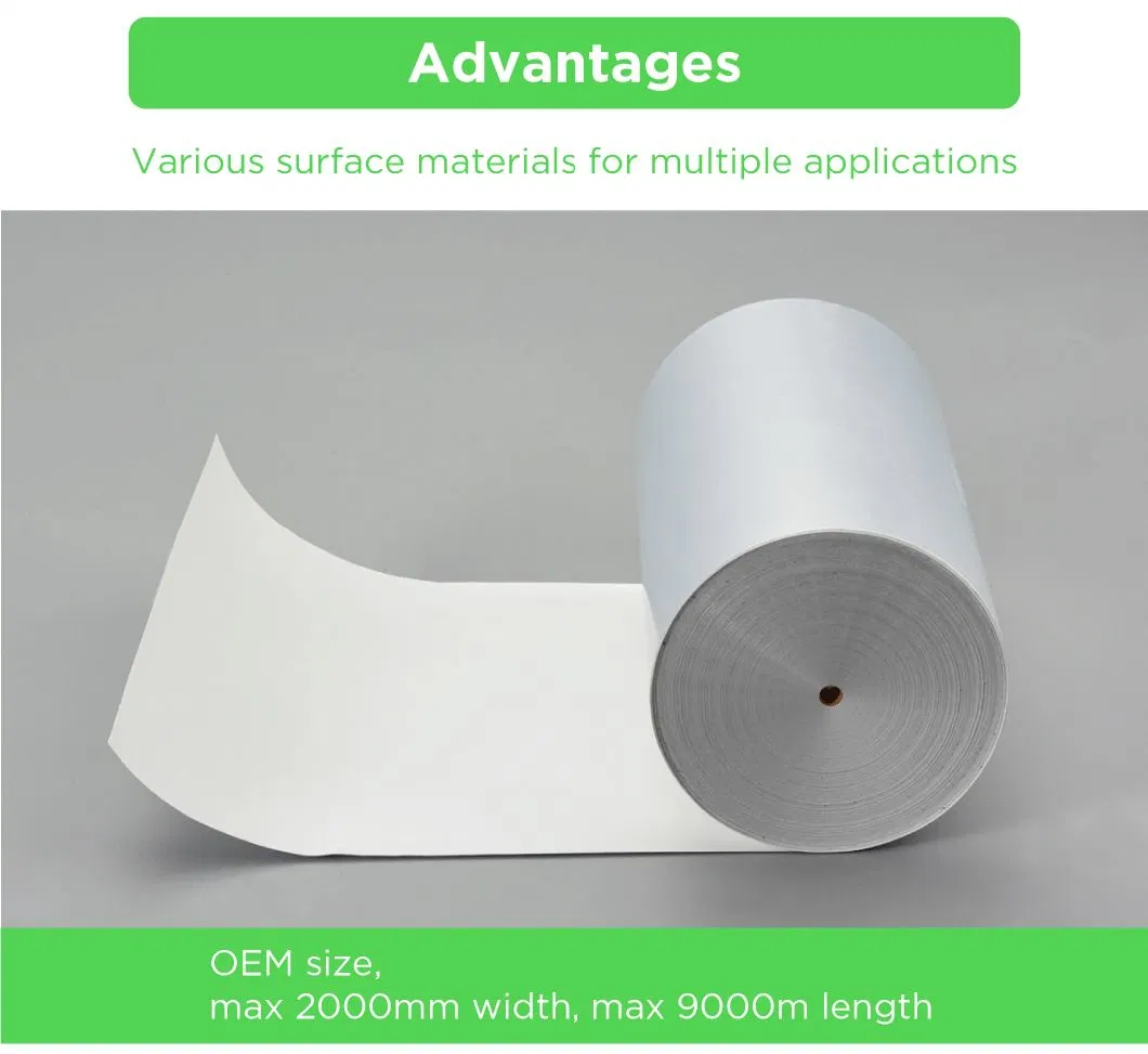 50mic water base Flexo jumbo roll adhesive sticker paper roll label stock jumbo roll