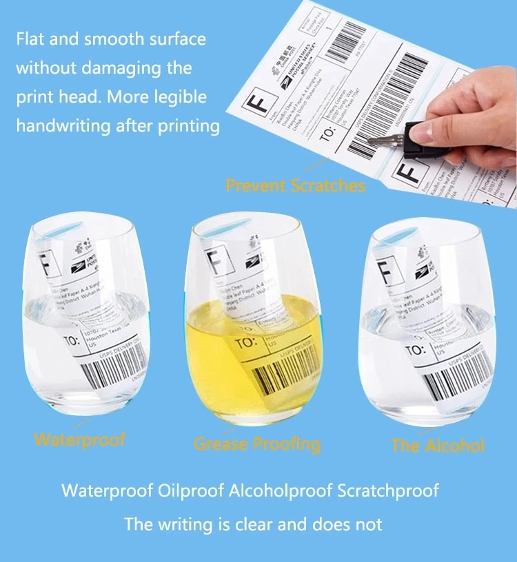 Manufacturer Direct Adhesive Thermal Blank Sticker Label Paper Roll for Barcode Printer