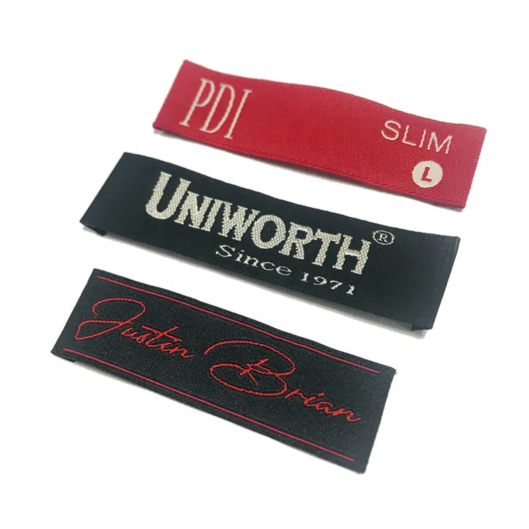 China Factory Neck Label Washable Digital Print Satin Woven Label