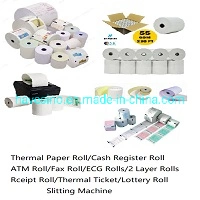 Logo Printing Waterproof Adhesive Thermal Paper Rolls Barcode Thermal Label Rotary Die Cutting Slitting Machine