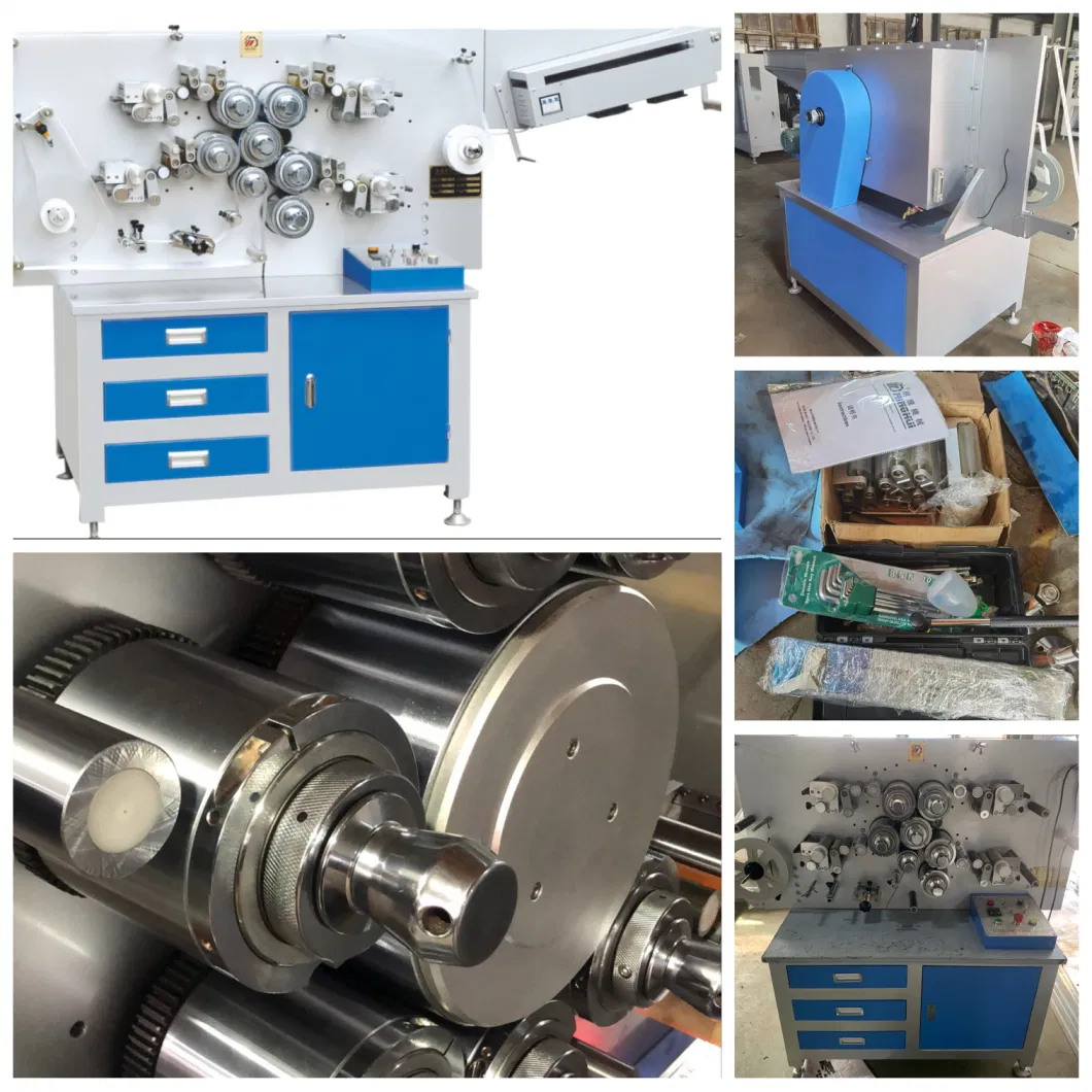 Digital Printer/ 4 Colors Double-Side High-Speed Rotary Label Printing Machine for Polyester Satin, Cotton, Nylon Tape