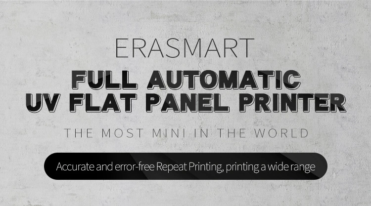 Erasmart High Resolution Mini Digital UV Printer A3 UV Flatbed Printer for Label Sticker Printing