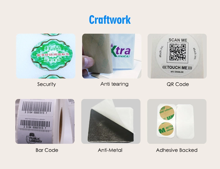 Access Control System Smart Ntag213 216 Chip NFC RFID Tags/Sticker/Label with Offset Printing