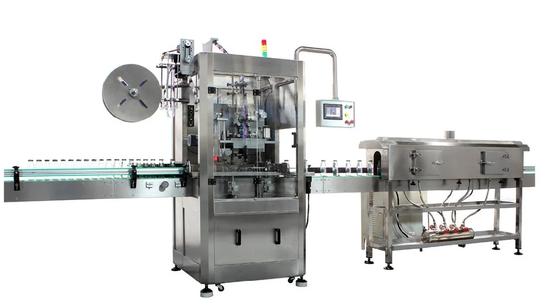 Auto Automatic PVC Label Bottle Wrap Printing Film Heat Thermal Neck Shrink Sleeve Labeling Machine