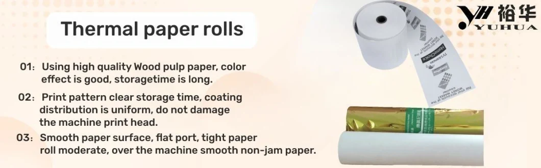 China Top Supplier High Quality Top Coated 80*80mm Till Rolls Thermal Paper
