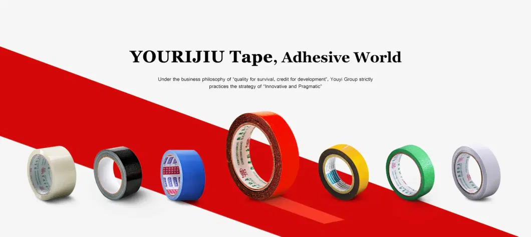 Yourijiu Stationery Adhesive Hot Melt Acrylic Double Sided PP BOPP OPP Tissue Foam Pet EVA Tape for Bag Sealing Leather and Shoe Industry