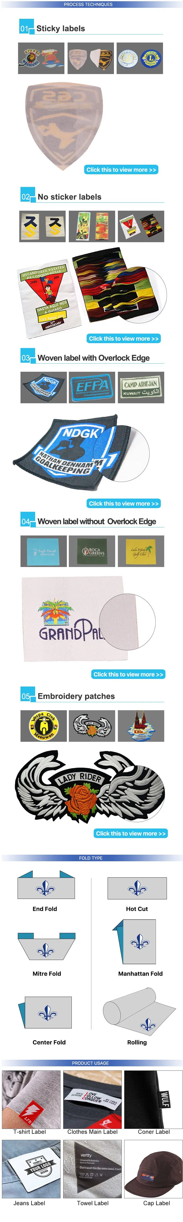 Custom Design Cheap Colorful Fabric Label