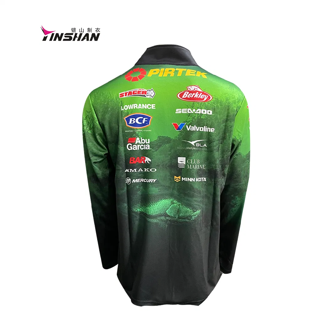 Fishing Shirts OEM Wholesale Custom Uniform Apparel Monogrammed Long Sleeve Quickly Dry Fit Fishing Jersey