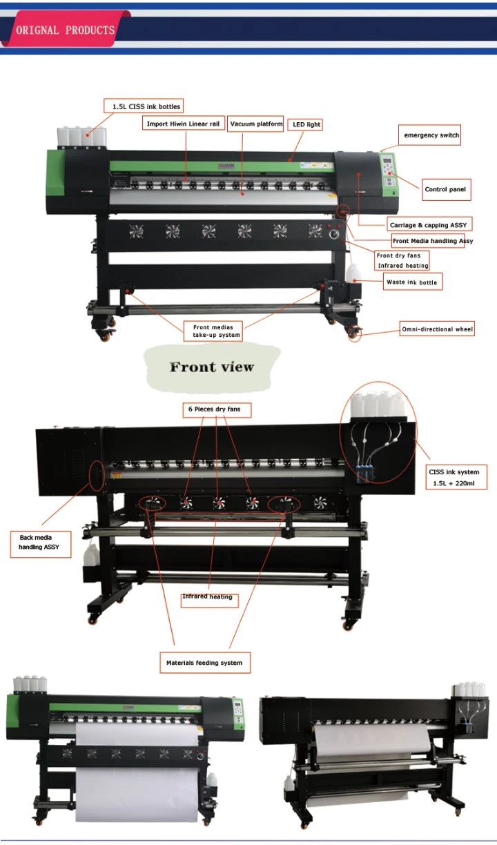 Large Format Indoor Outdoor Digital Printing Equipment Dx5 Printer for Sticker