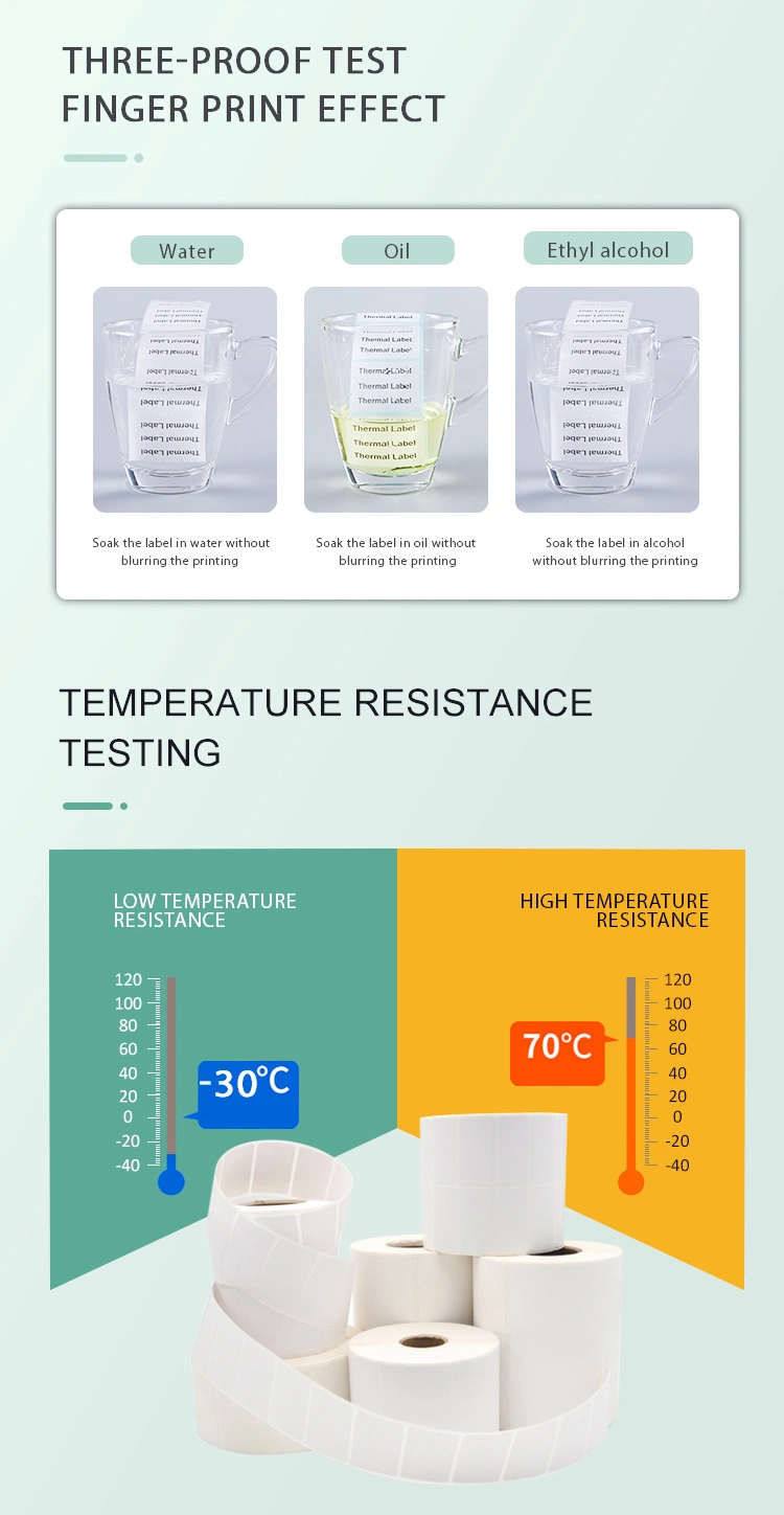 2X1 Hot Selling Product Direct Thermal Adhesive Printer Barcode Sticker 50X25mm Sticker Logo Label Roll Label Printing