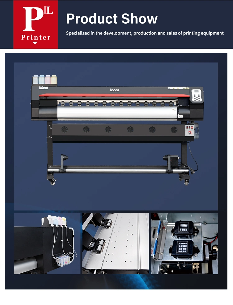Cheap Price 1.8m Industrial Digital Large Format Printer I3200 XP600 Head Eco Solvent Printer Sticker Paper Inkjet Printer