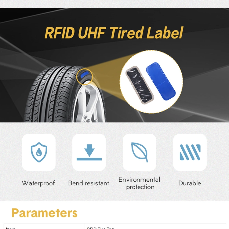 UHF RFID Tire Tag Rubber Label for Inventory Management