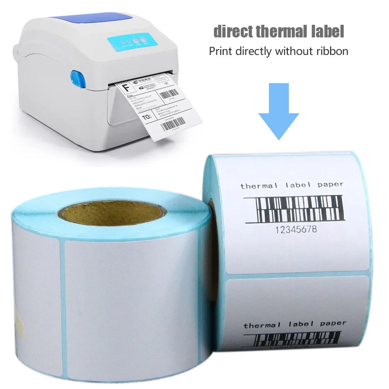 Jf Label Factory Price Waterproof Direct Self Adhesive Barcode Shipping Sticker Roll Paper Thermal Labels