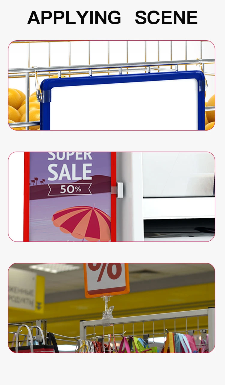 Supermarket Metal Shelf Plastic Advertising Price Label Holder
