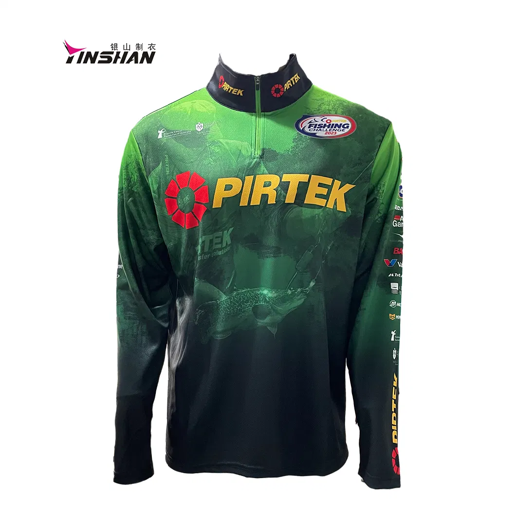 Fishing Shirts OEM Wholesale Custom Uniform Apparel Monogrammed Long Sleeve Quickly Dry Fit Fishing Jersey