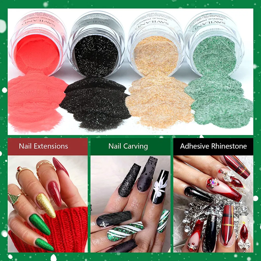 Fast Drying Nail Acrylic Nail DIP Dipping System Color Glitter Powder