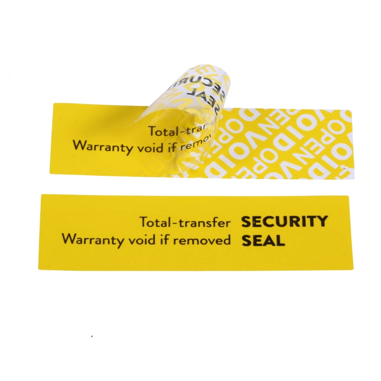 Total Transfer Security Label Material Void Label Material Label Printing Tamper Evident Security Material