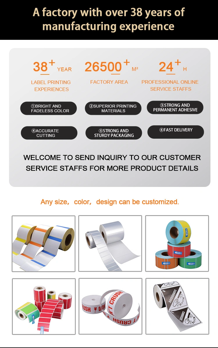 Adhesive Paper Custom Stickers Roll Direct Thermal 4X6 Labels 100X150 Shipping Labels Printer Barcode Labels Roll