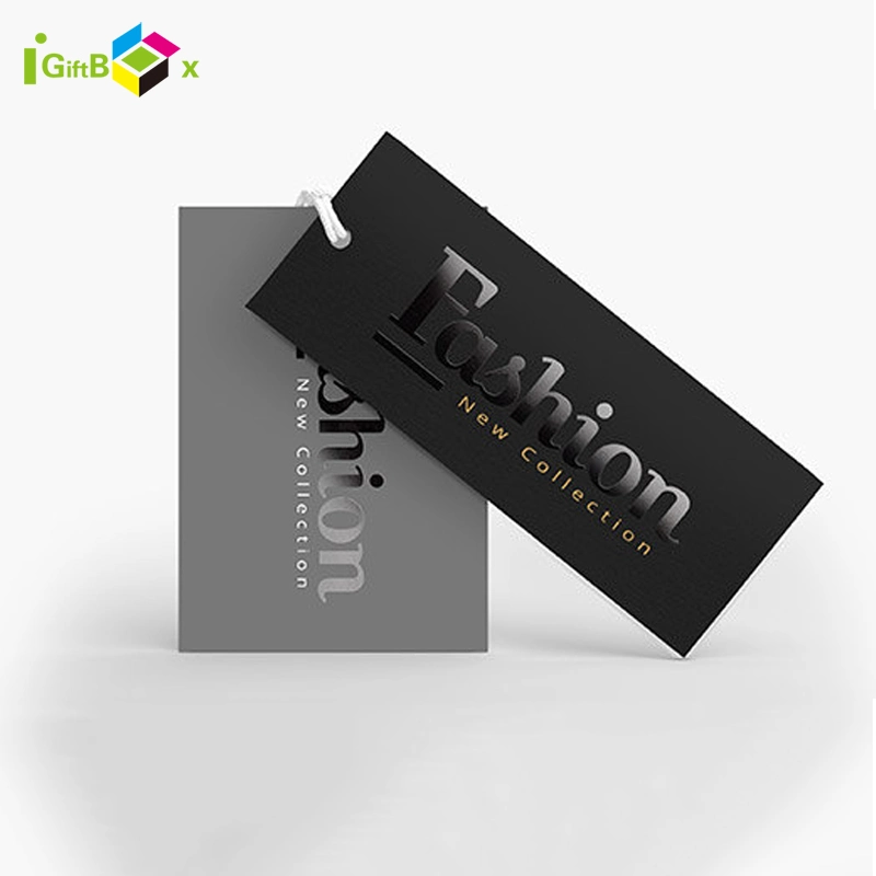 Custom Logo Price String Lock Label Printing Fashion Foil Printing Luggage Shoes Paper Clothing Jeans Hangtag Apparel Garment Hang Tag for Garment Accessories