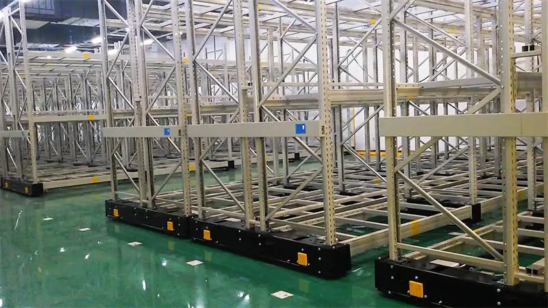 Electric Powered Trackless Mobile Shelving Without Floor Rail