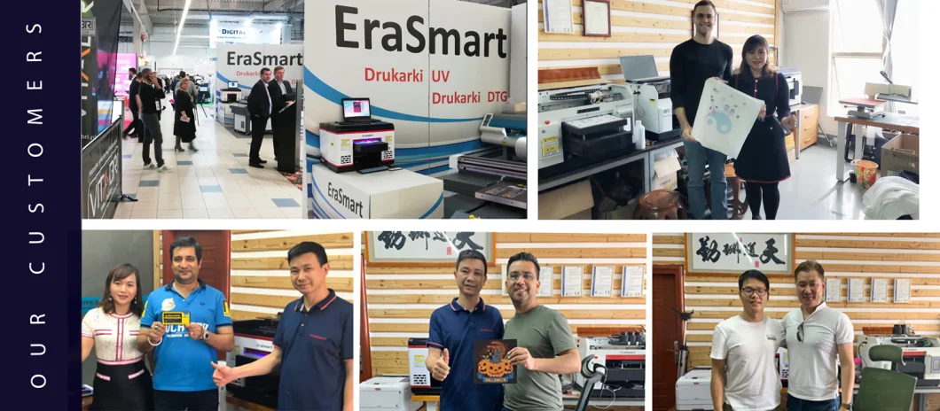 Erasmart High Resolution Mini Digital UV Printer A3 UV Flatbed Printer for Label Sticker Printing