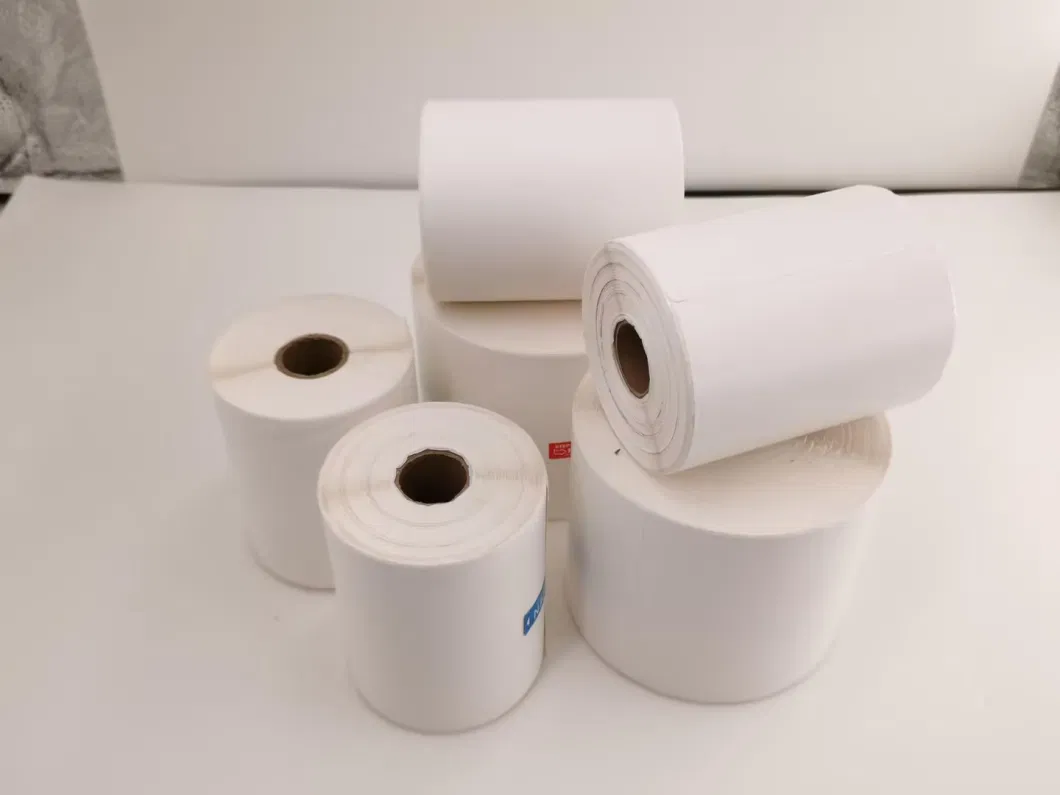 Direct Thermal Labels, 2 1/4 X 3/4 Inch, 2.25&quot; X 0.75&quot; White, Permanent Adhesive, Perforations Between Labels.