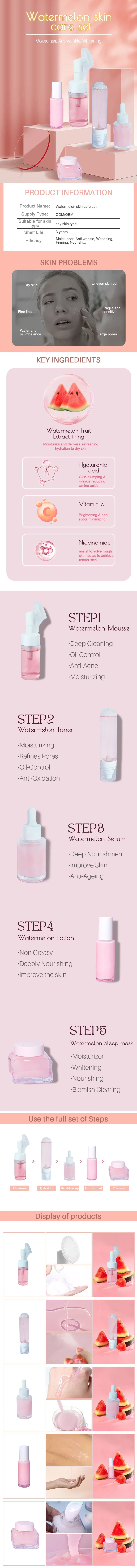 Beauty Cosmetics Skin Care Hydrate Skin and Tighten Pores Watermelon Toner