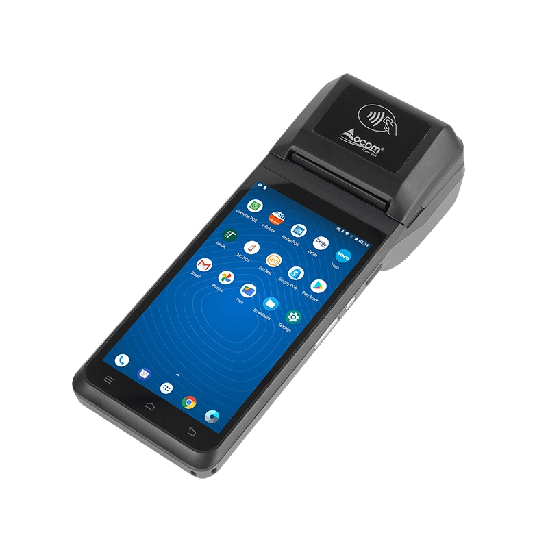 Ocom 4G Handheld POS Barcode Scanner System Android 12 Mobile POS Terminal Machine with 58mm Thermal Label Receipt Printer