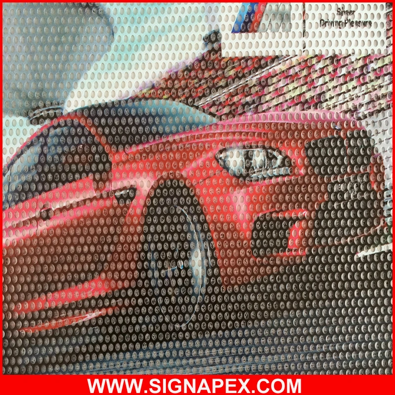 Digital Printing One Way Vision Perforated Vinyl Sticker See Through