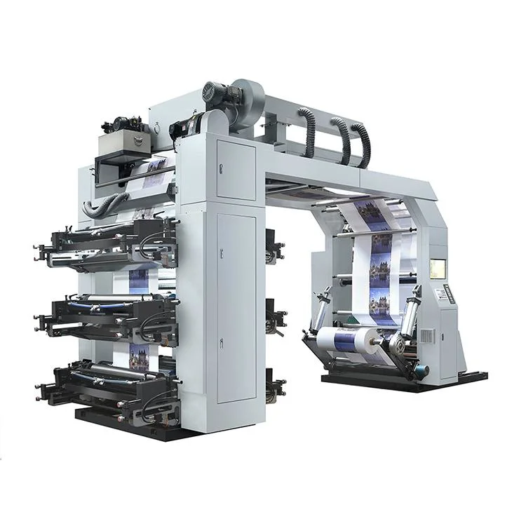 4 6 Colour Digital Label Paper Flexo Printing Machine Two Color Plastic Bag Roll Flexographic Printers Machine Price
